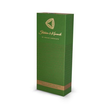 Mandle v hořké a bílé čokoládě s matchou, 150 g